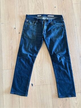 Ag Adriano Goldschmied Men's Dark Blue Slim Straight Jeans